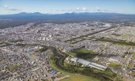 北海道内でも数少ない⼈⼝増加都市